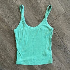 Wild Fable Green Sleeveless Fitted Tank Top